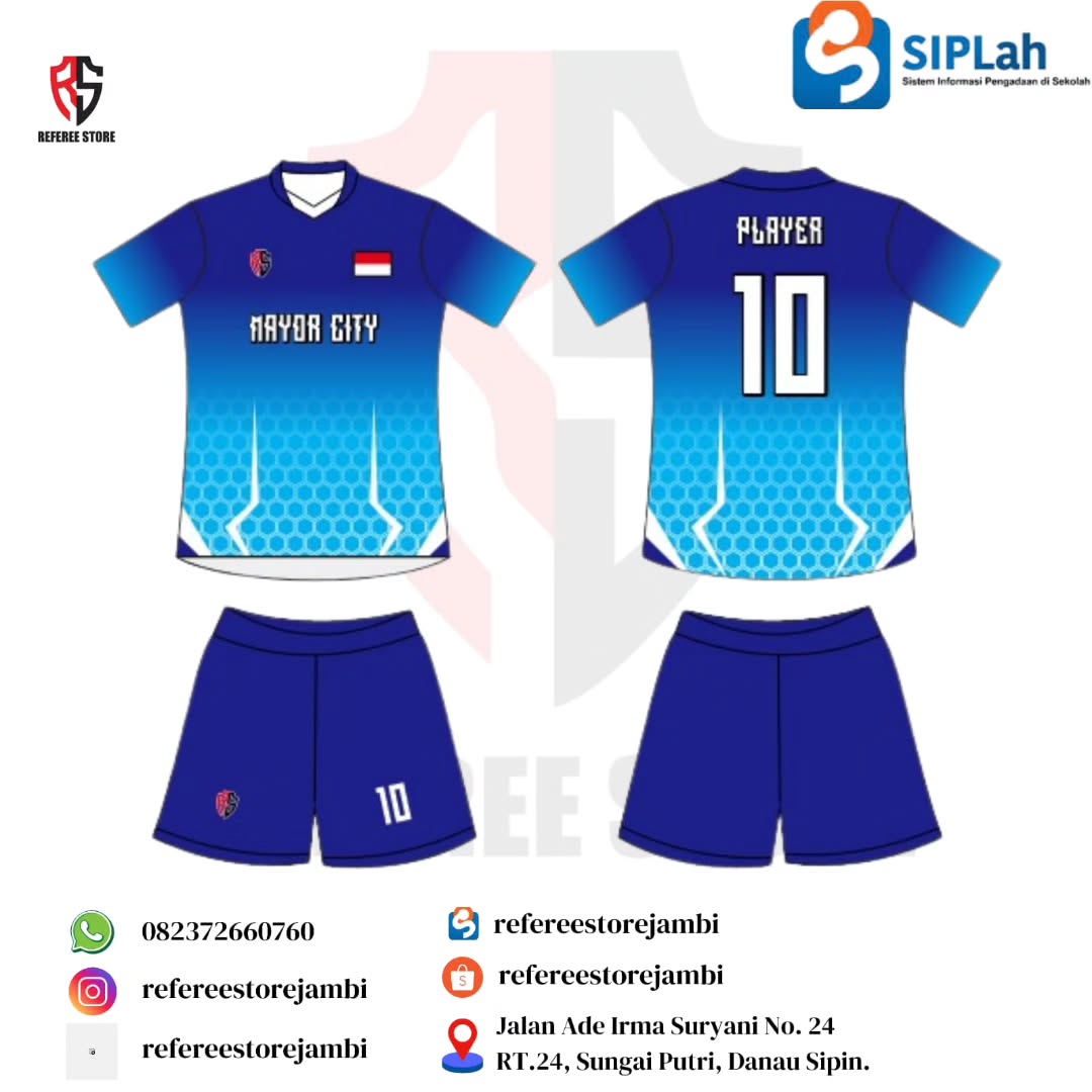 Hasil pembuatan jersey bola custom Jambi Referee Store